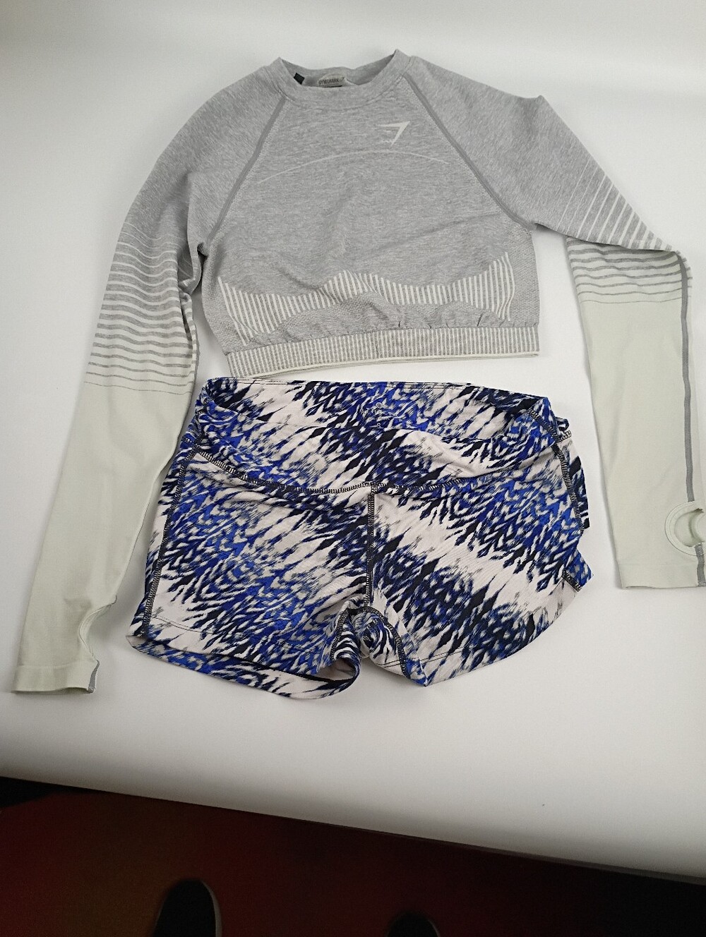 Woman's Gym Shark Athletic Top With Size Medium Paired With Athleta Size Small S
